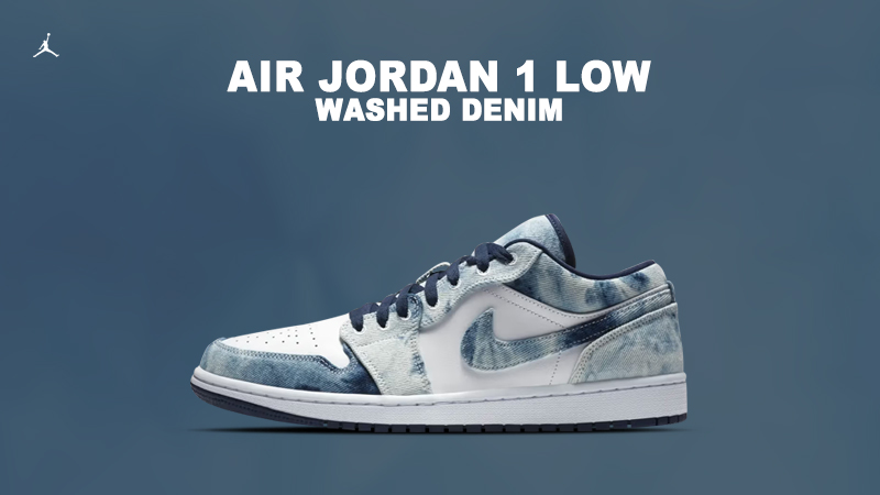 New Look For Air Jordan 1 Low In &#8216;Washed Denim' Style