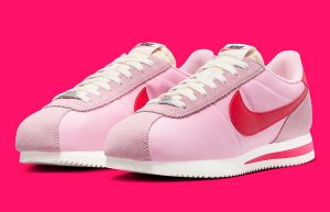 Nike Cortez Soft Pink Fire Red HF9994 600 front corner