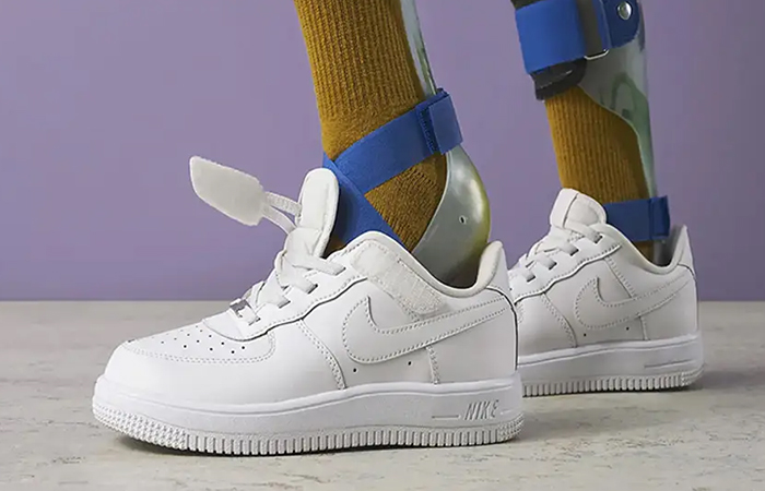 Nike Force 1 Low EasyOn PS Triple White FN0237 111 onfoot left