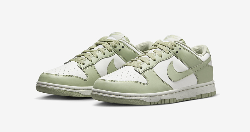 A Greener Groove Drops Nike Dunk Low Next Nature Olive Aura front corner
