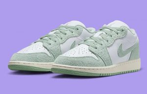 Air Jordan 1 Low GS Shaggy Green FN9137 131 front corner