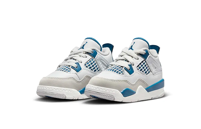 Air Jordan 4 Toddler Industrial Blue BQ7670 141 front corner