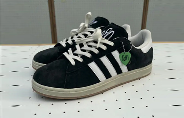 KORN x adidas Campus 2 Core Black White IF4282 lifestyle front corner