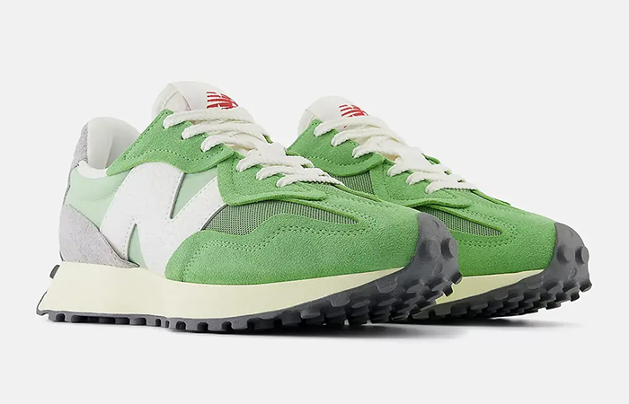 New Balance 327 Chive Avocado U327WRD front corner