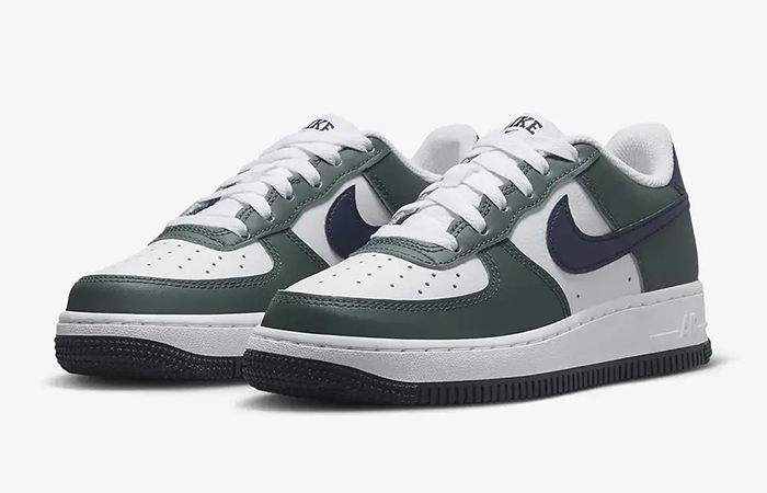 Nike Air Force 1 Low GS Vintage Green Obsidian HF5178 300 front corner