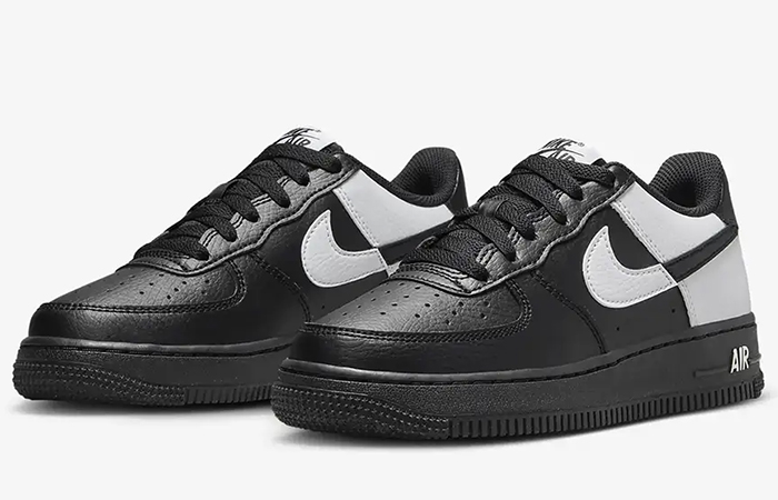 Nike Air Force 1 Next Nature GS Black White HF9096 001 front corner