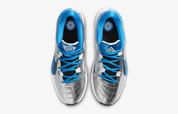 Nike Giannis Freak 5 Photo Blue Metallic Silver DX4985 402 up