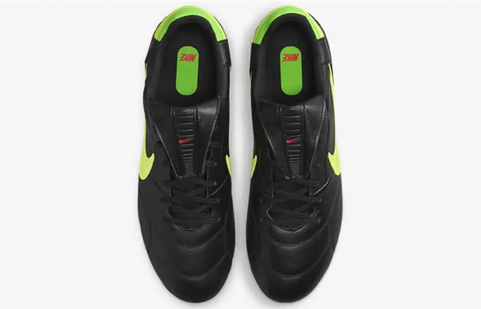 Nike Premier 3 FG Low Top Football Boot Black Green Strike HM0265 008 up
