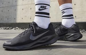 Nike Revolution 7 Black Off Noir FB2207 005 onfoot left
