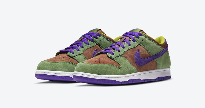 The Nike Dunk Low Veneer Pictures Are Out front corner