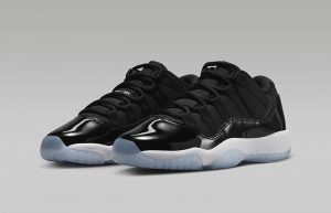 Air Jordan 11 Retro Low GS Black White FV5121 004 front corner