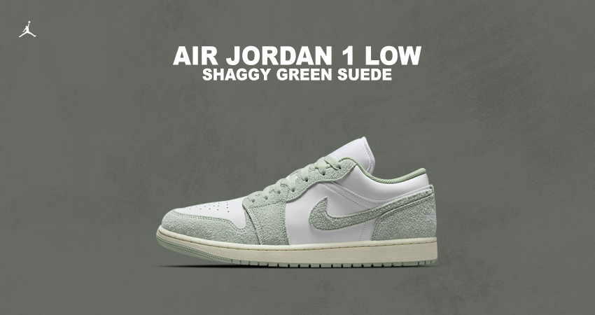 Hairy Suede Layers Up The Style On The Air Jordan 1 Low Light Green