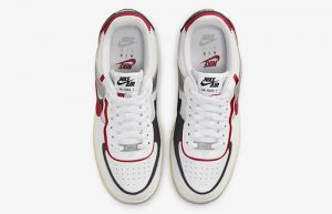 Nike Air Force 1 Shadow White Silver Gym Red FN6335 100 up