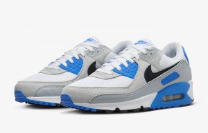 Nike Air Max 90 White Photo Blue FN6958 102 front corner