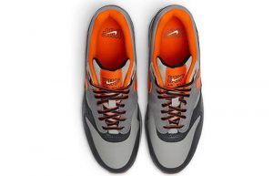 HUF x Nike Air Max 1 Brilliant Orange HF3713 001 up