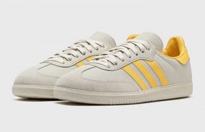 Pharrell x adidas Humanrace Samba Bold Gold Alumina ID9068 front corner